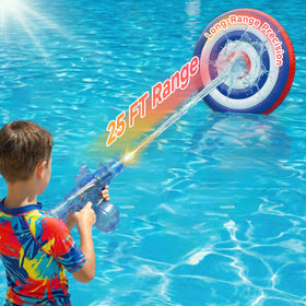 Generic water gun showing 320ml reservoir for quick refills in games