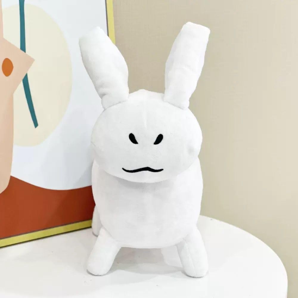 Generic White Rabbit Plush Pillow stitching detail, durable daily snuggles and display.