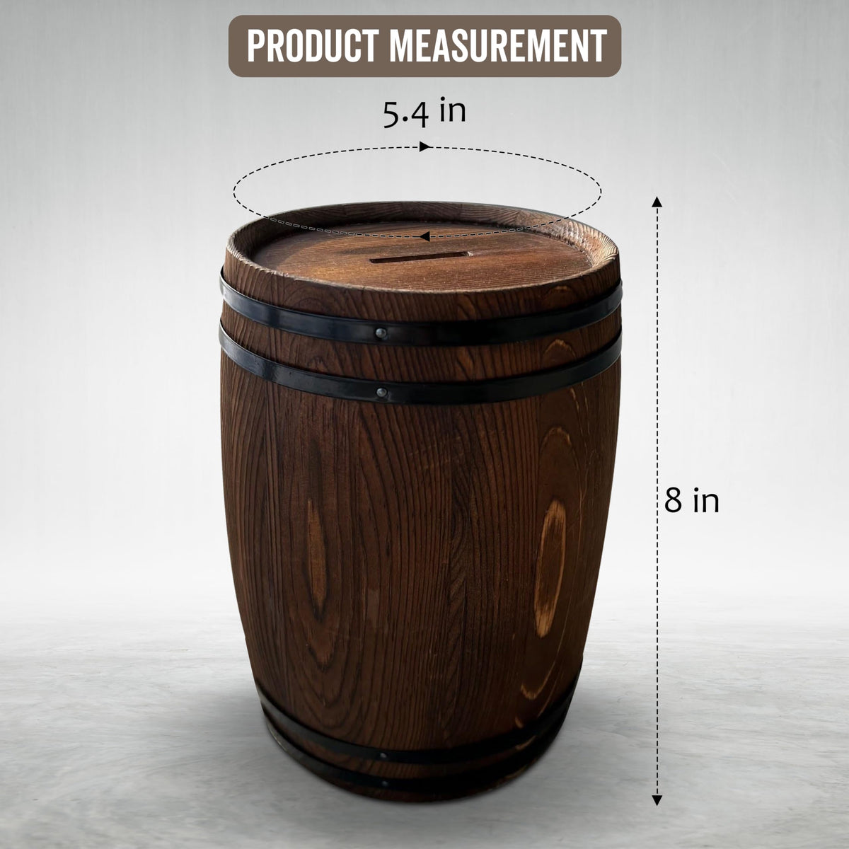 Generic piggy bank in a home bar setting adds rustic decor and practical money storage.