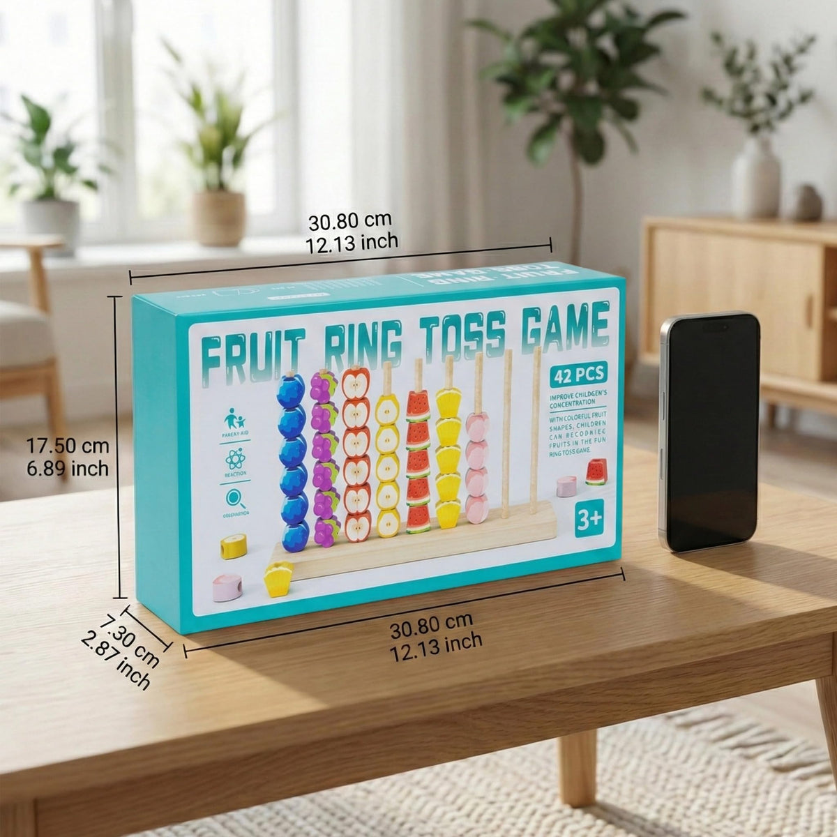 Generic wooden apple block promotes color recognition during play