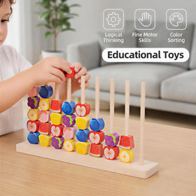 Generic wooden grape block aids fine motor practice