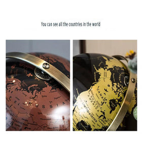 Generic World Globe on a rust-resistant base enhances shelves and bookcases.