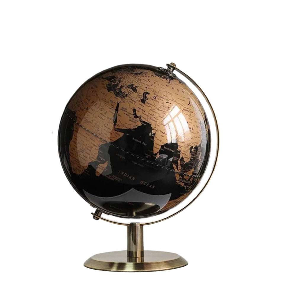 Generic World Globe with rotating stand adds a modern focal point to your desk.