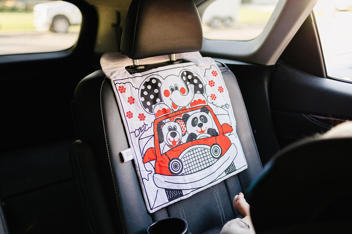 Genius Baby Toys Side 2 elephants and dogs illustrations spark recognition and curiosity.