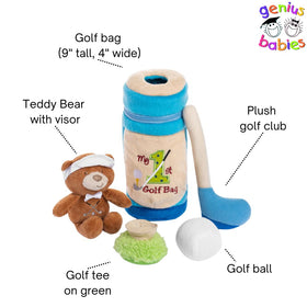 Genius Baby Toys Golf Ball offers textured, engaging tactile play.