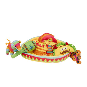 Genius Baby Toys green maraca toy with bell encourages auditory sensing