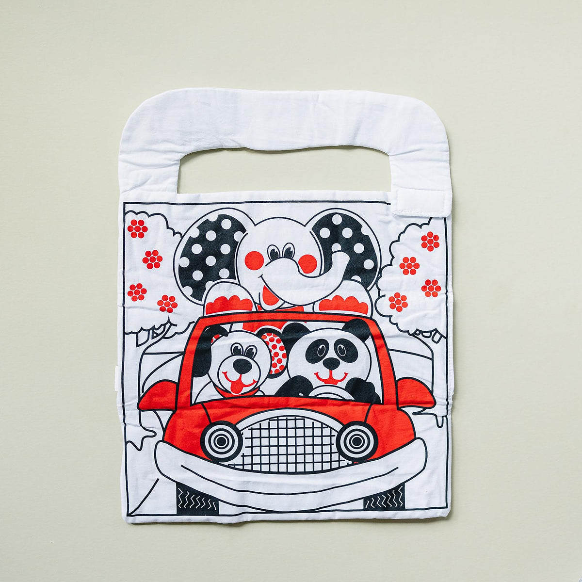 Genius Baby Toys reversible activity center offers varied visuals to support visual development.