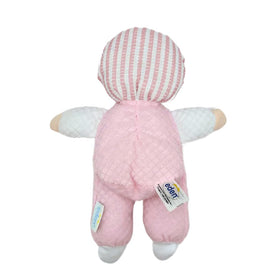 Genius Baby Toys soft doll yellow hair highlights inviting comfort for babies.