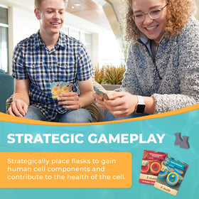 Genius Games Cytosis: enzymes and hormones cards spread for quick strategic planning.