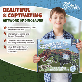 Genius Games dinosaur educational toy supports concentration, problem-solving, and creative thinking for kids.