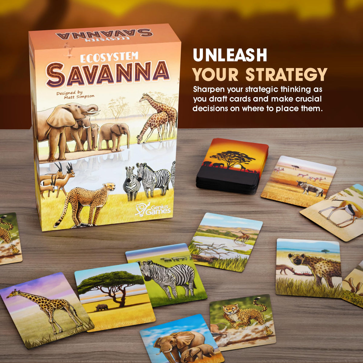 Genius Games Ecosystem Savanna scoring emphasizes placement strategy and ecosystem balance.