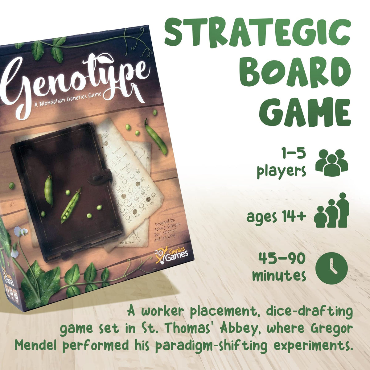 Genotype by Genius Games: pea plants and tools for hands-on study