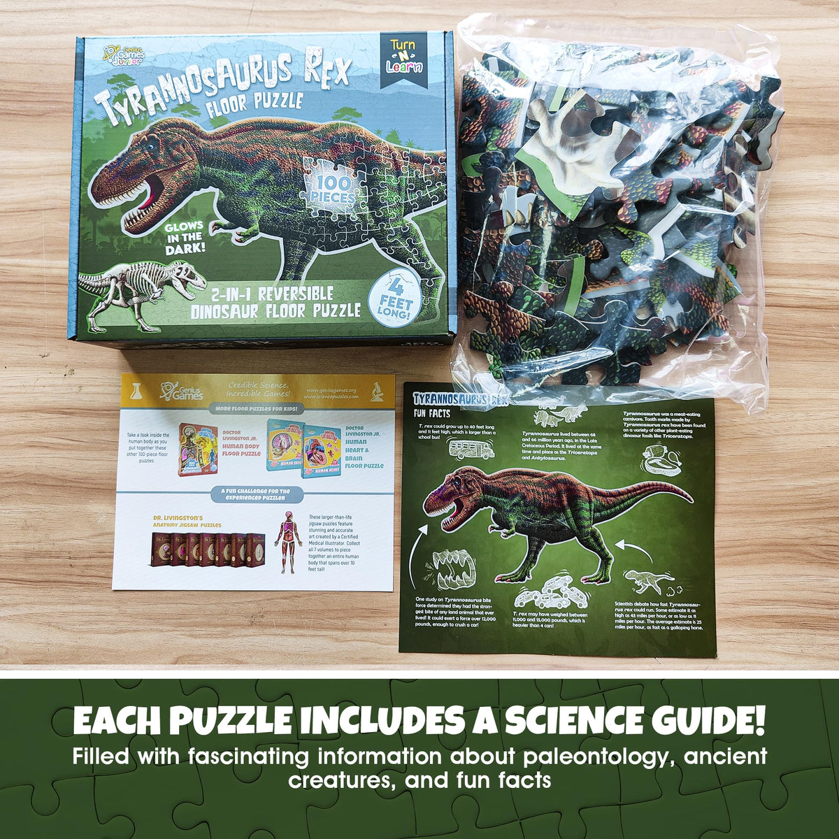 Genius Games 4ft puzzle fosters family bonding and hands-on science exploration during playtime.
