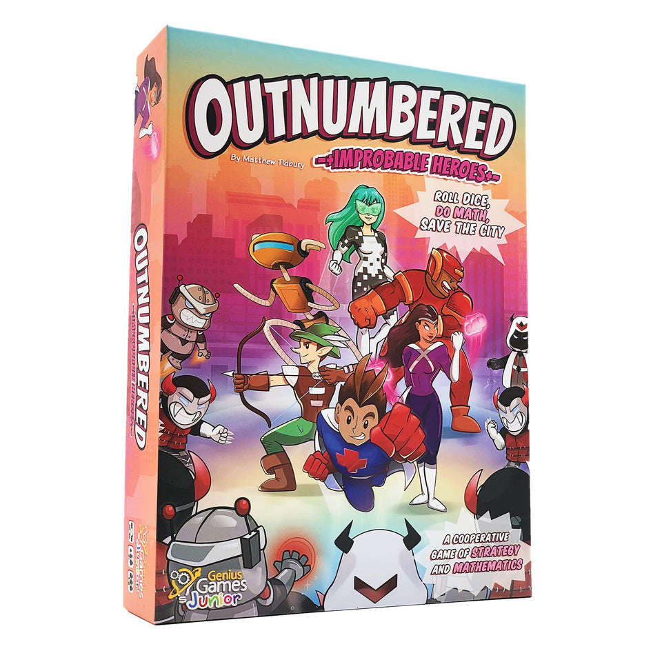 Genius Games Outnumbered hero dice for cooperative math battles