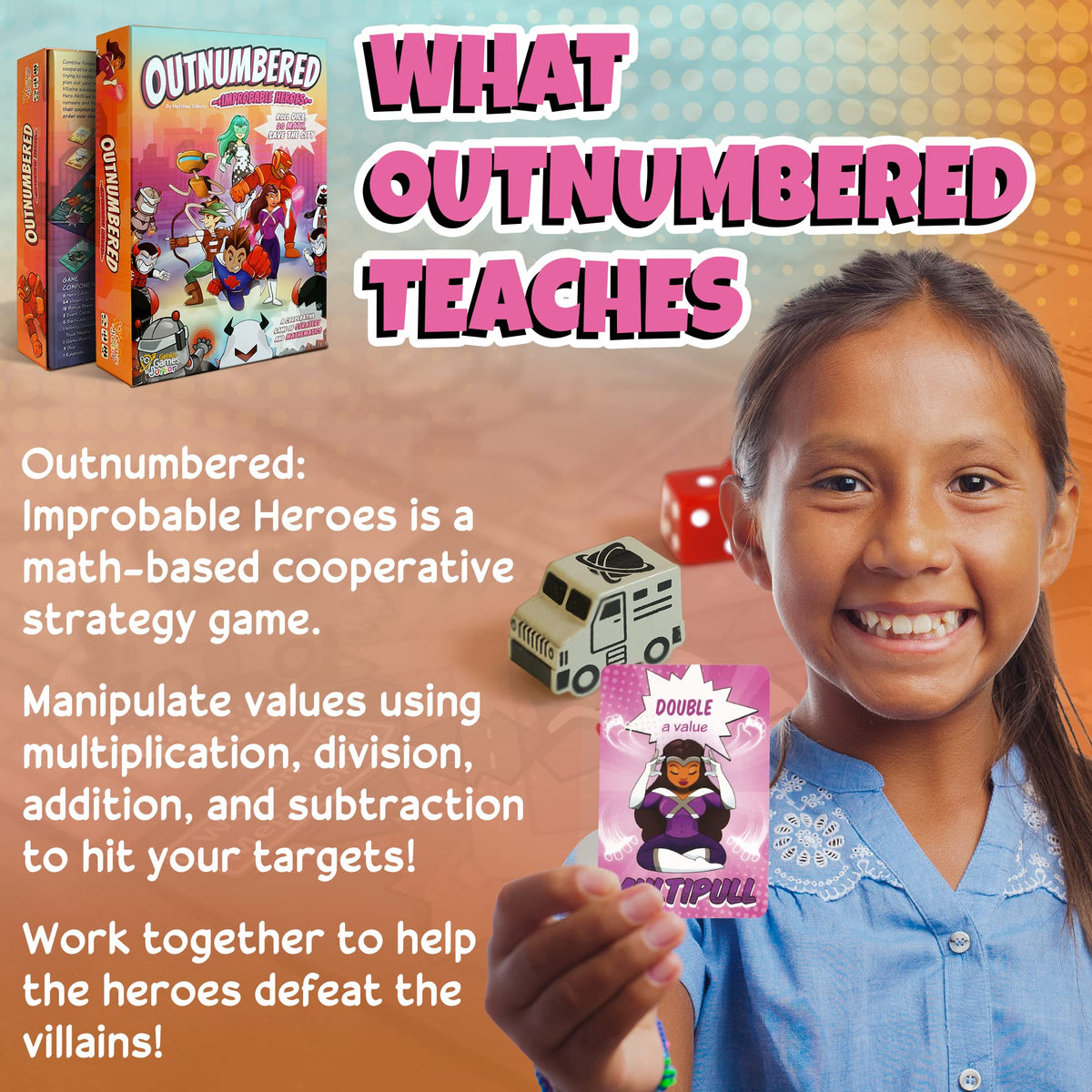 Genius Games Outnumbered strategic card play engages players