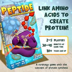 Genius Games Peptide nucleus and organelle cards reveal resource opportunities.
