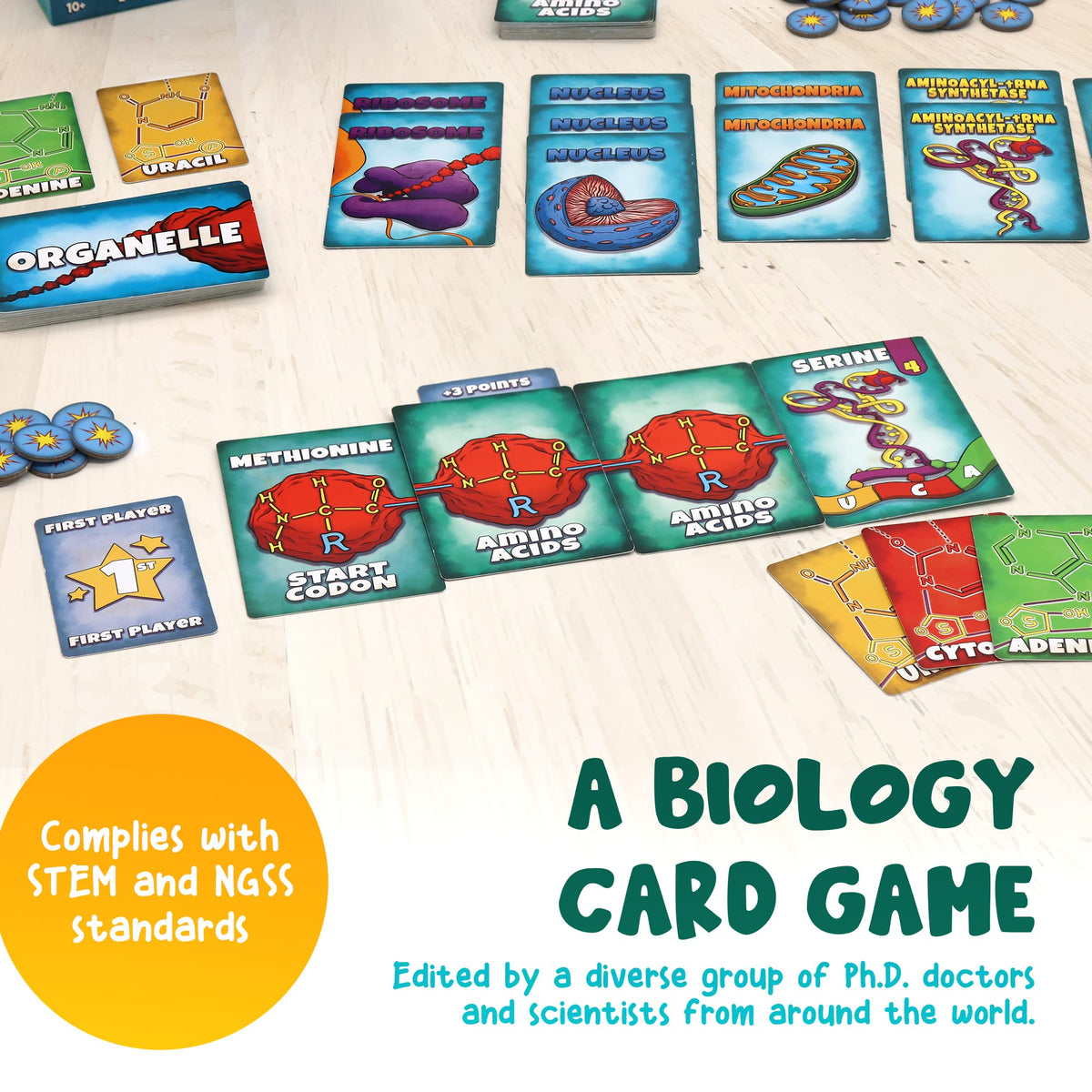 Genius Games Peptide vacuole card highlights cellular energy storage ideas.