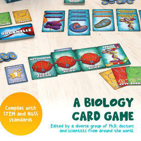 Genius Games Peptide vacuole card highlights cellular energy storage ideas.