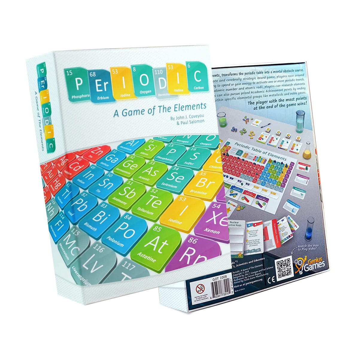 Genius Games Periodic box and board visuals for engaging science play