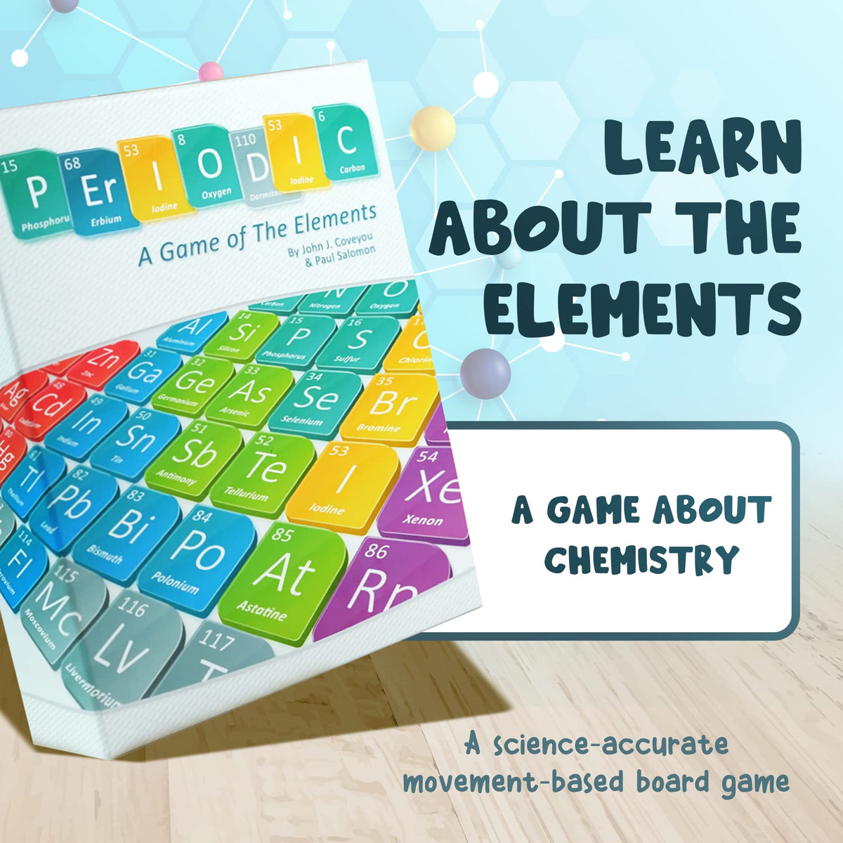 Genius Games Periodic table board game play showing strategic movement