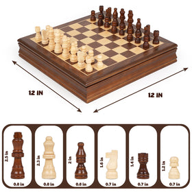 GenJuw chess set on a tidy office desk for productive focus.