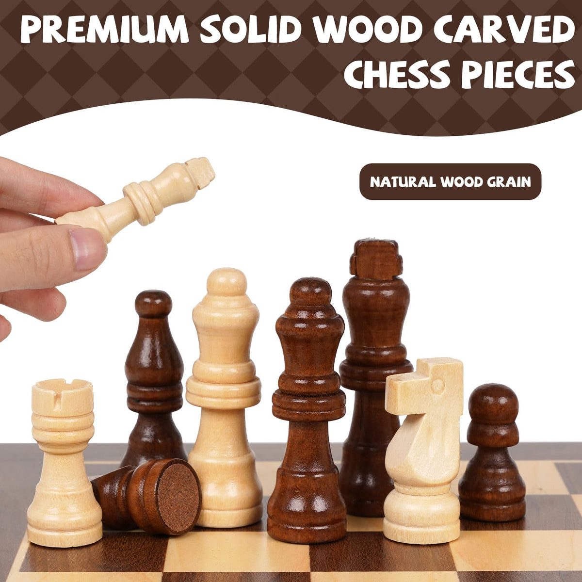 GenJuw thickened wooden board with built-in storage and plush compartments.