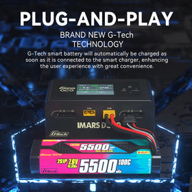 Gens Ace IMARS D300 in-use setup demonstrates versatile field charging.