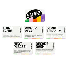 GENSMAK SMAK cards closeup showing strategy options and twists.