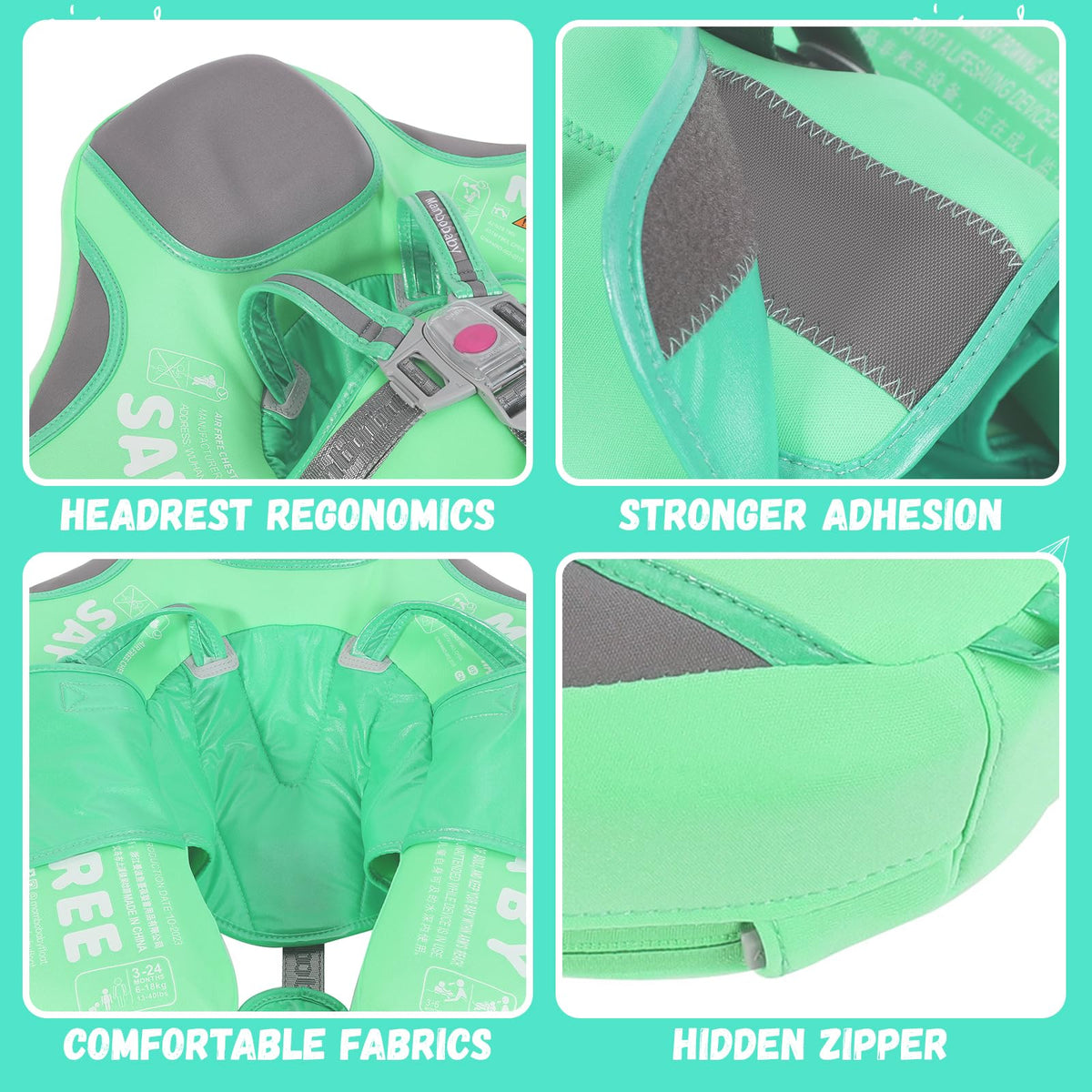 GENTEACO Mambobaby breaststroke mode supports ages 3-24 months