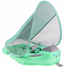 GENTEACO Mambobaby float with removable canopy green for sun protection during water play