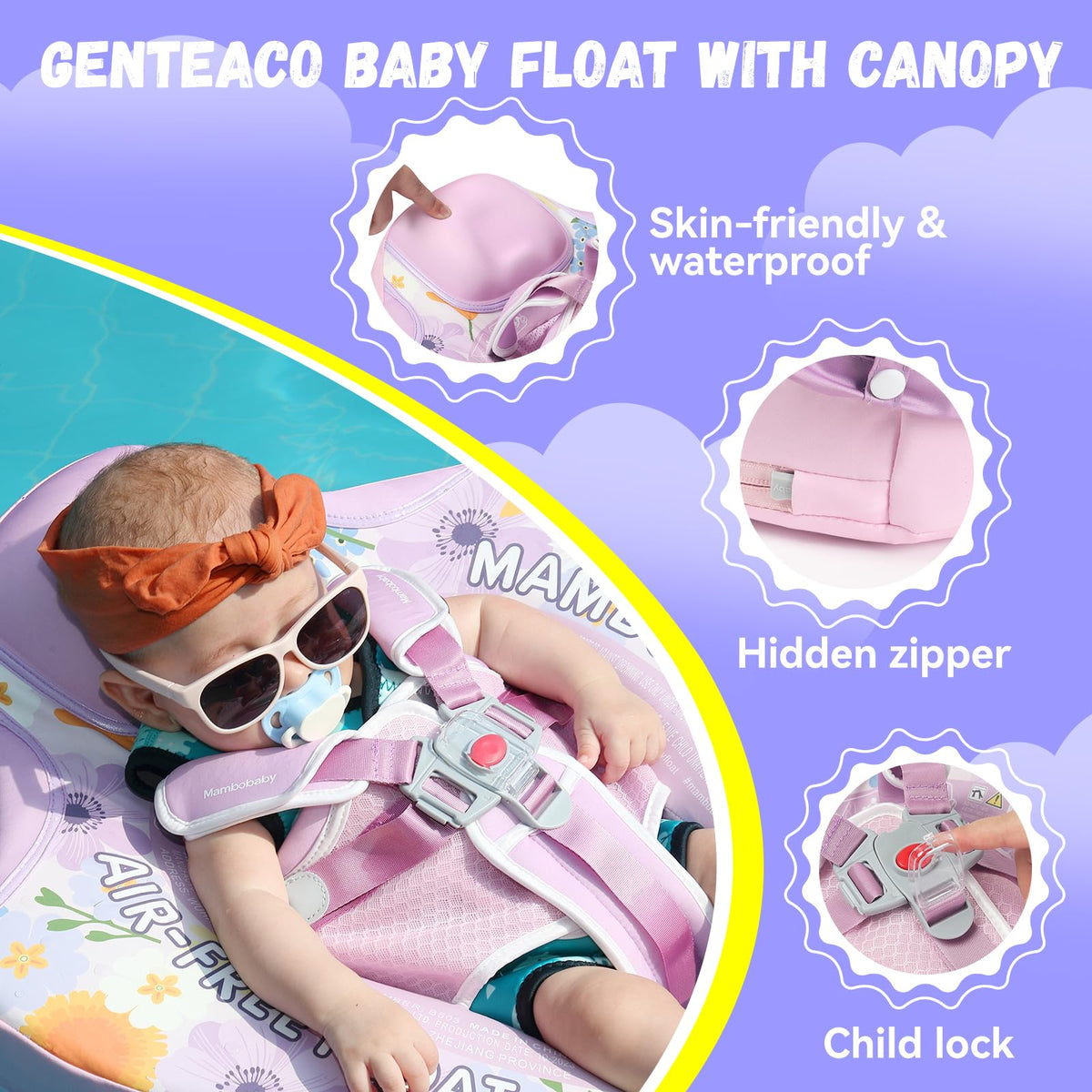 GENTEACO Mambobaby five-point safety belt for secure positioning