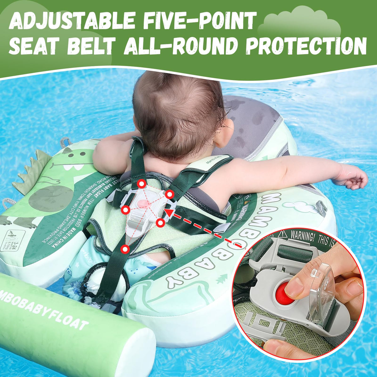GENTEACO Mambobaby five point safety buckle keeps baby secure