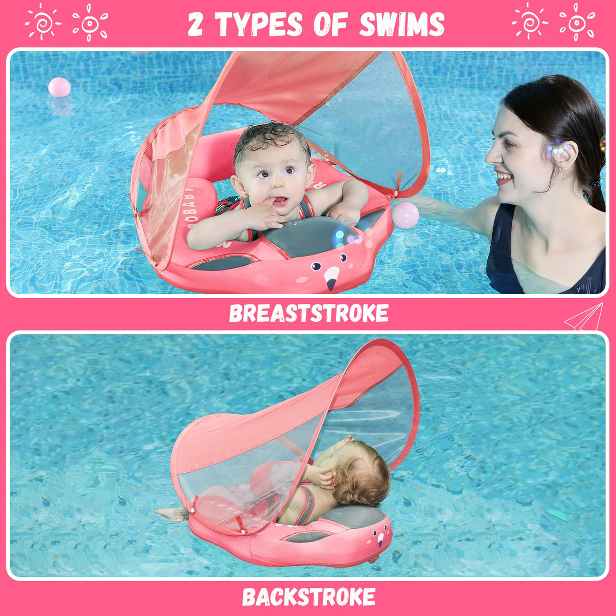 GENTEACO Mambobaby non-inflatable pearl foam buoyancy for safety