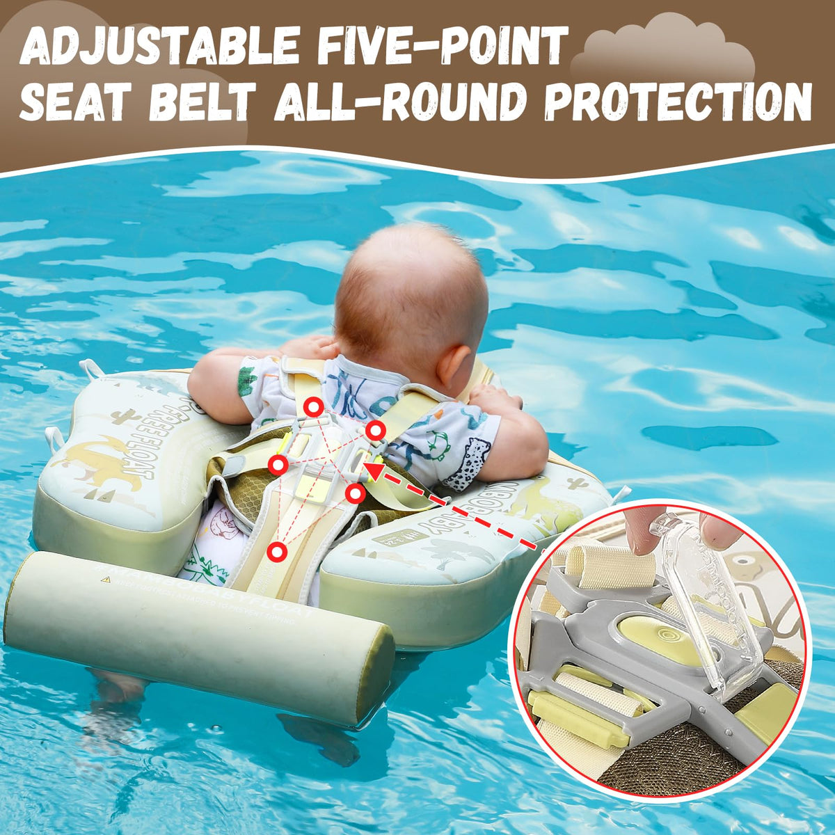 GENTEACO Mambobaby safety tail and harness promote stable positioning.