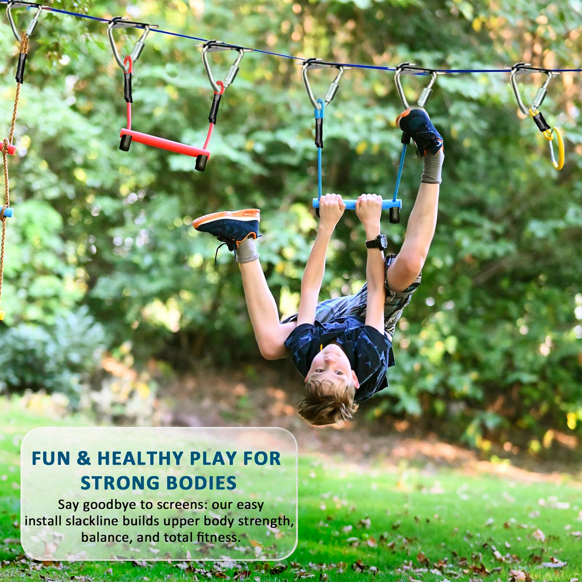 Gentle Booms Ninja backyard training supports family fitness and fun.