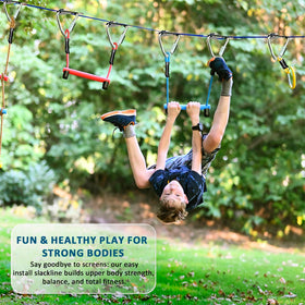 Gentle Booms Ninja backyard training supports family fitness and fun.