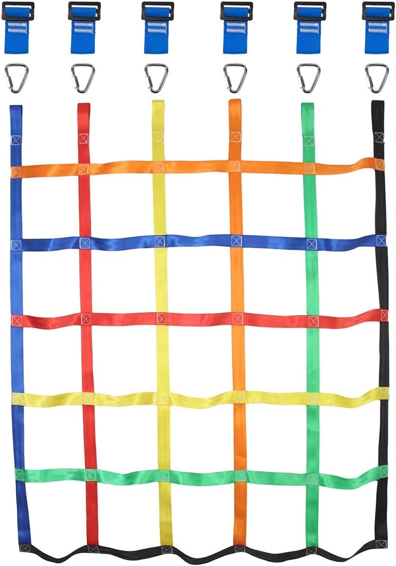 Gentle Booms Sports climbing cargo net for kids' playground provides sturdy, imaginative play.