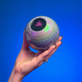 Genuine Fred Wonderball gift box packaging with iridescent details