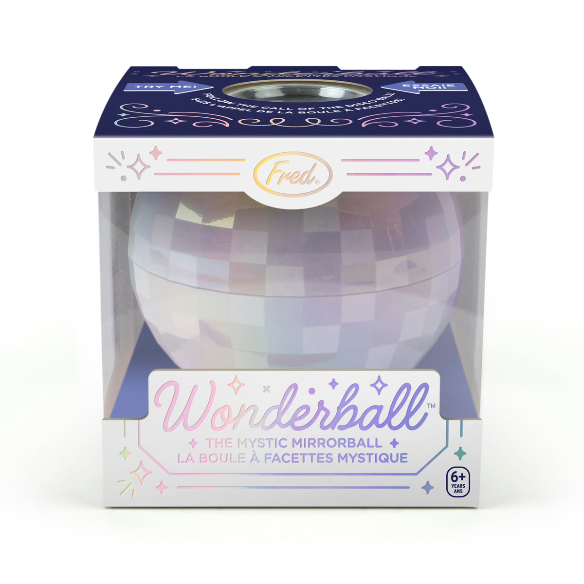 Genuine Fred Wonderball iridescent glow catches light at celebrations