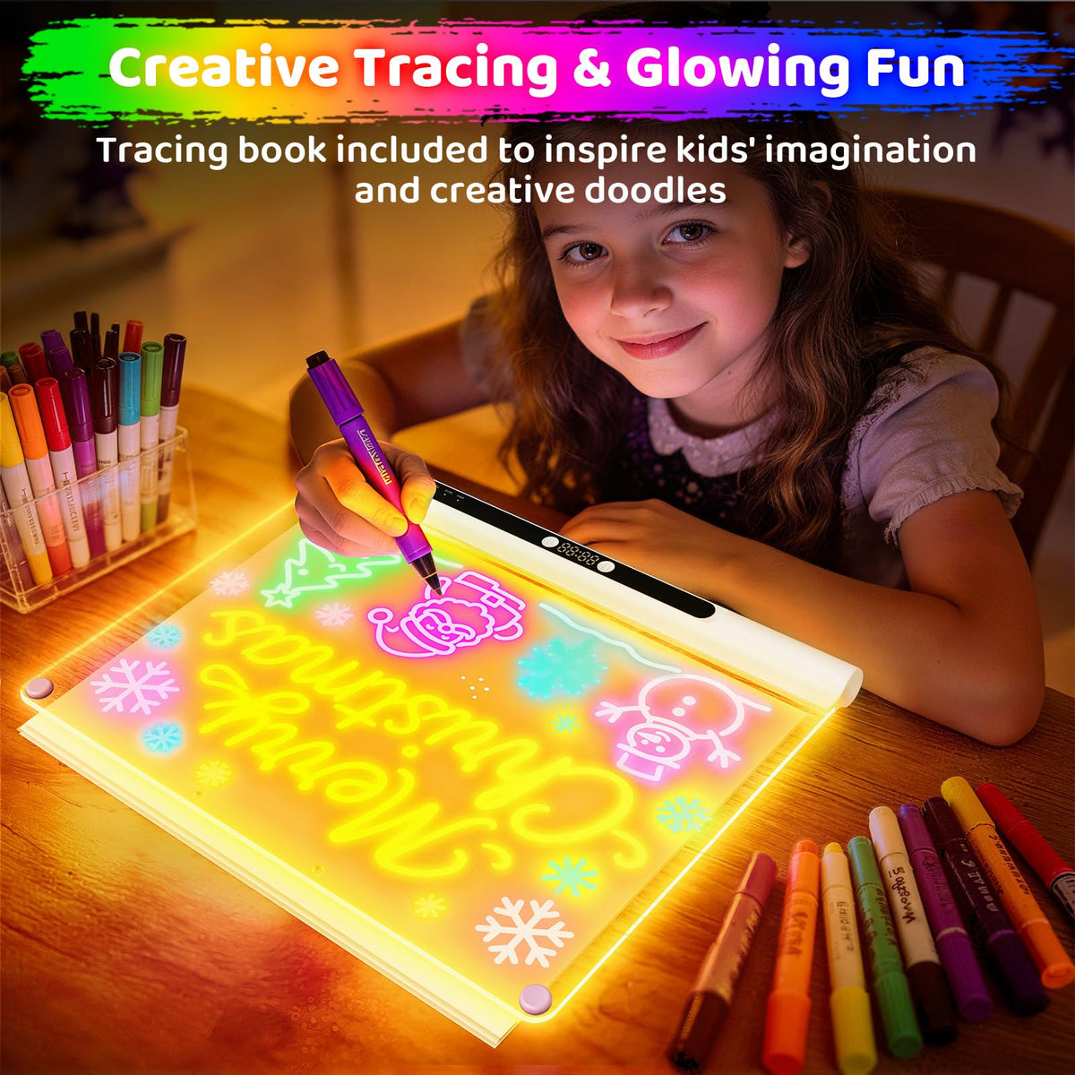 Geokay box contents: markers and tracing papers for creative projects