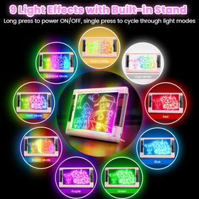 Geokay LED drawing board on built-in stand for easy viewing