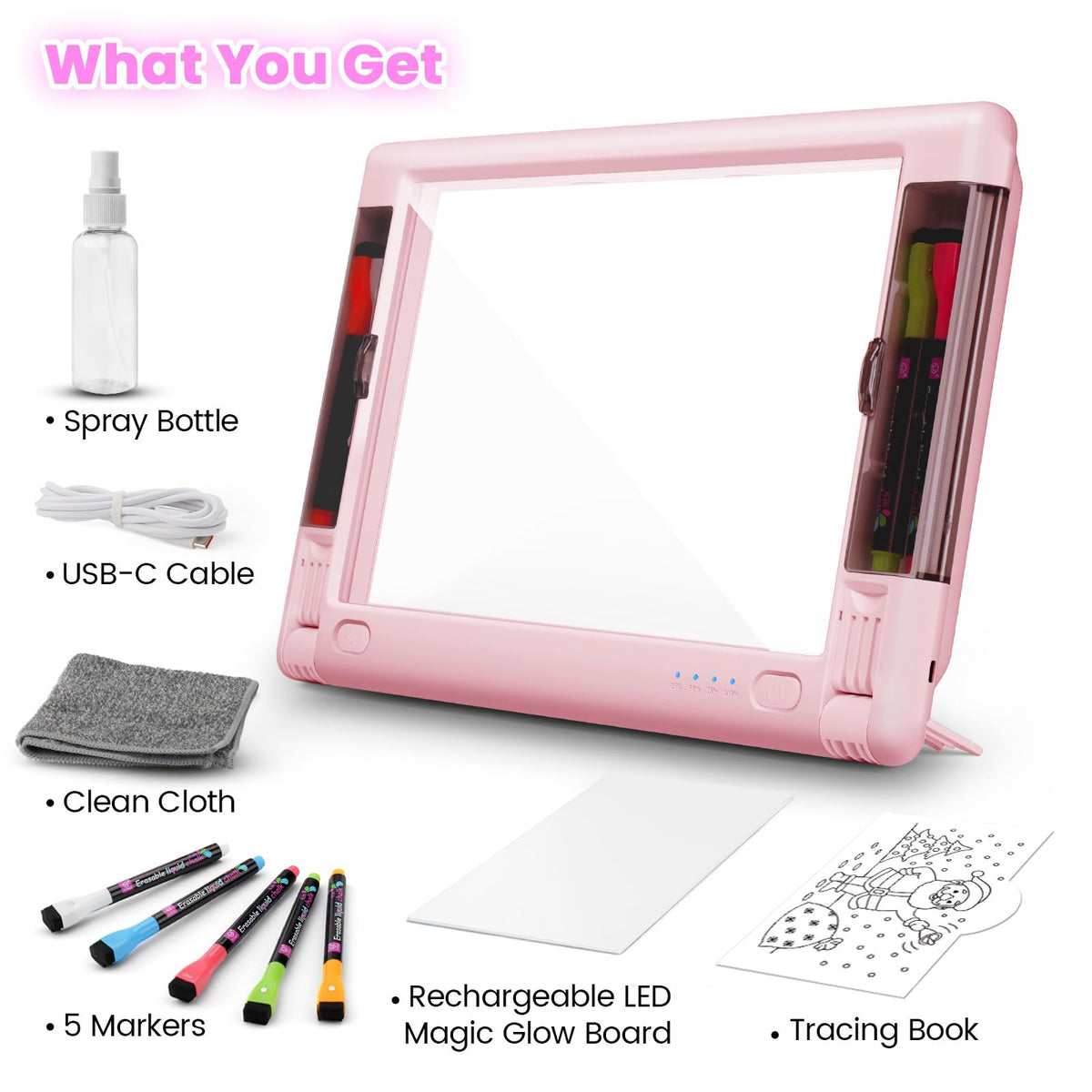 Geokay portable neon art studio for kids and teens