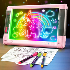 Geokay 15-inch LED drawing board glowing for kids' art sessions