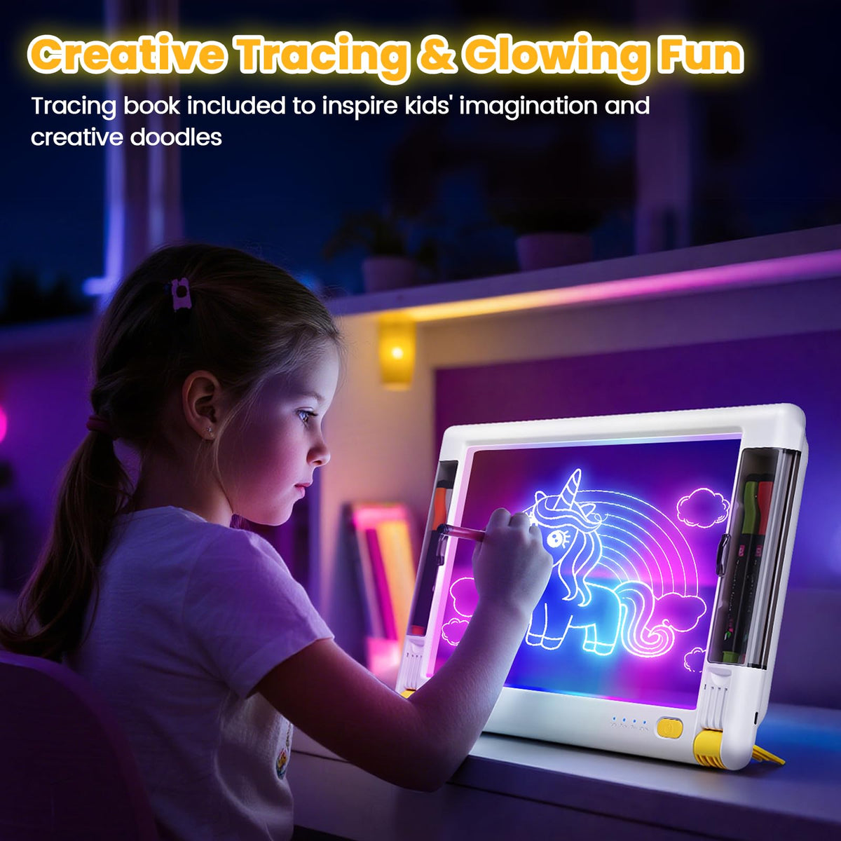 Geokay tracing lightbox used by kids to trace outlines precisely