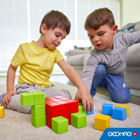 Geomag Magicube magnetic cubes connect easily for creative play.