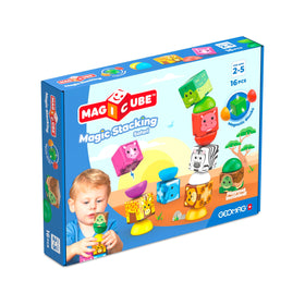 Geomag Magicube Safari 16pcs cubes, safe for little hands and easy connections for early builders.