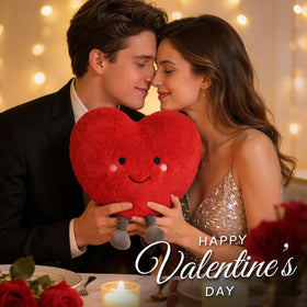 GEOPAI plush heart pillow design adds whimsy and comfort to seating