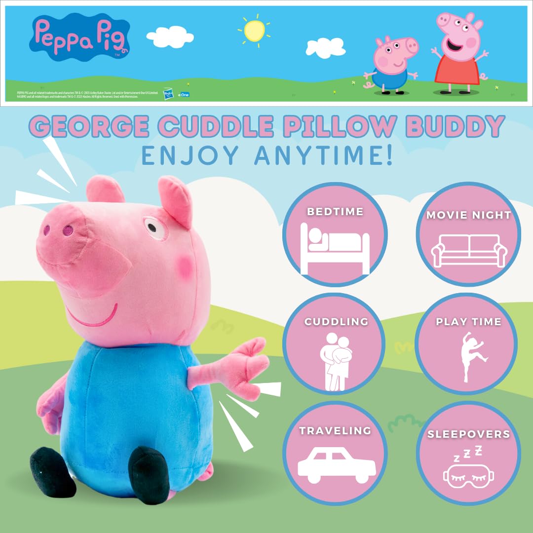 George plush from Peppa Pig, officially licensed, ideal for imaginative play and storytelling.