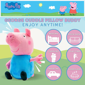 George plush from Peppa Pig, officially licensed, ideal for imaginative play and storytelling.