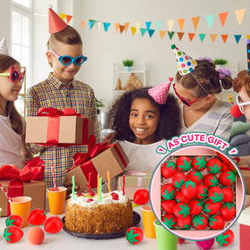 Geosar-strawberry-ball-prize suitable for classroom rewards and game prizes.